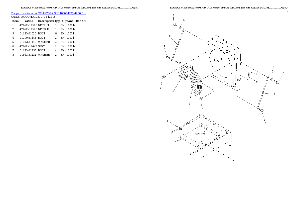 Protected: WF450T-1A S/N 10001-UP Partsbook