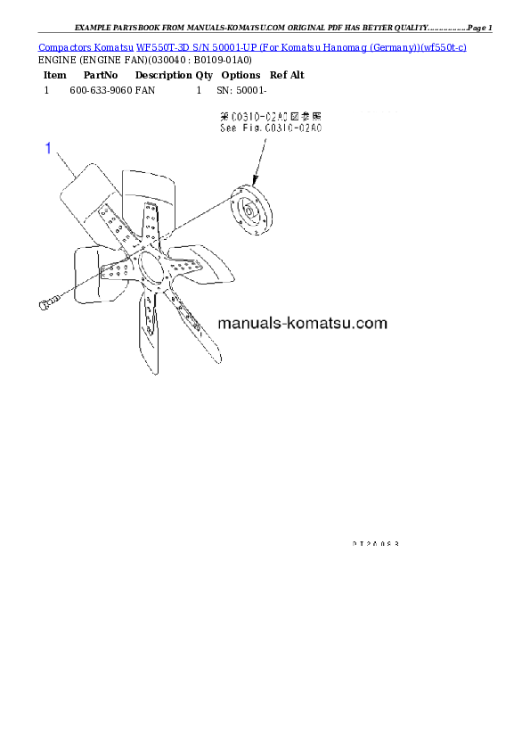 Protected: WF550T-3D S/N 50001-UP (For Komatsu Hanomag (Germany)) Partsbook
