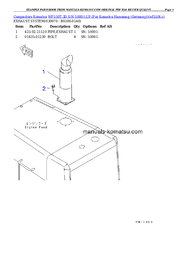 Protected: WF550T-3D S/N 50001-UP (For Komatsu Hanomag (Germany)) Partsbook