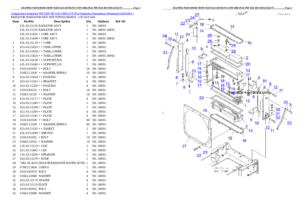 Protected: WF550T-3D S/N 50001-UP (For Komatsu Hanomag (Germany)) Partsbook