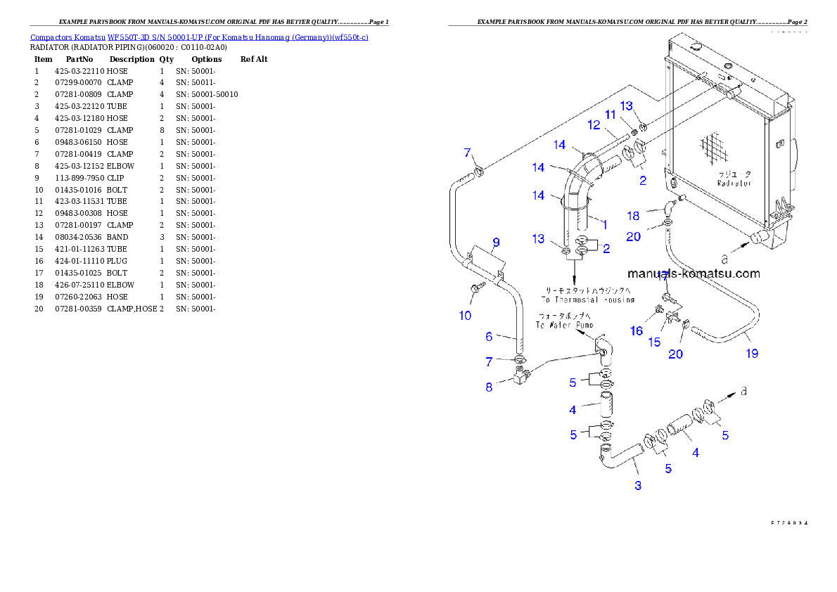 Protected: WF550T-3D S/N 50001-UP (For Komatsu Hanomag (Germany)) Partsbook