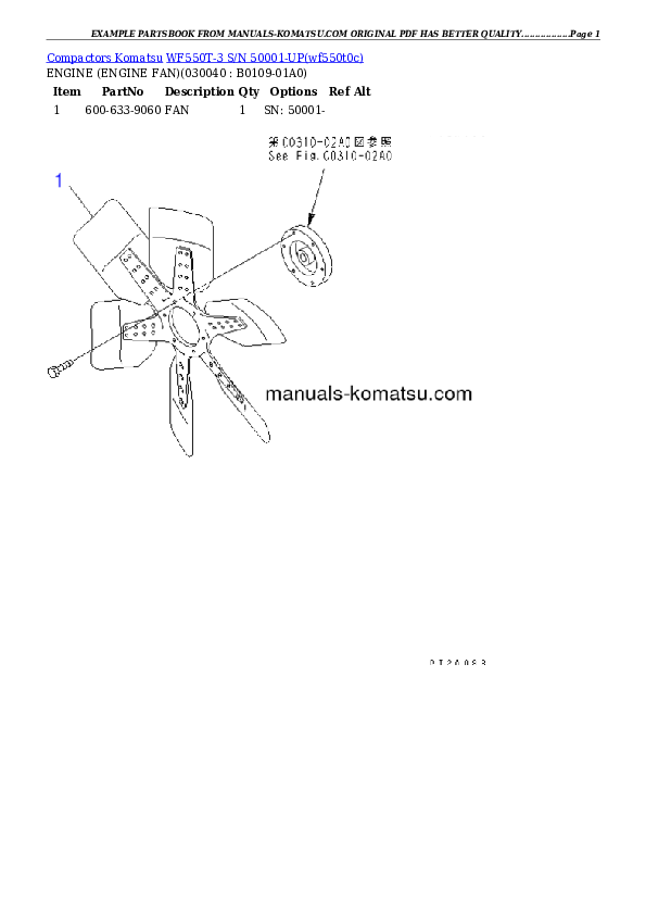 Protected: WF550T-3 S/N 50001-UP Partsbook