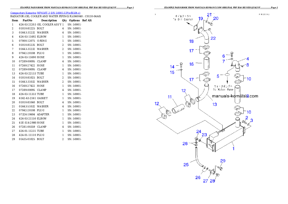 Protected: WF650T-3 S/N 50001-UP Partsbook