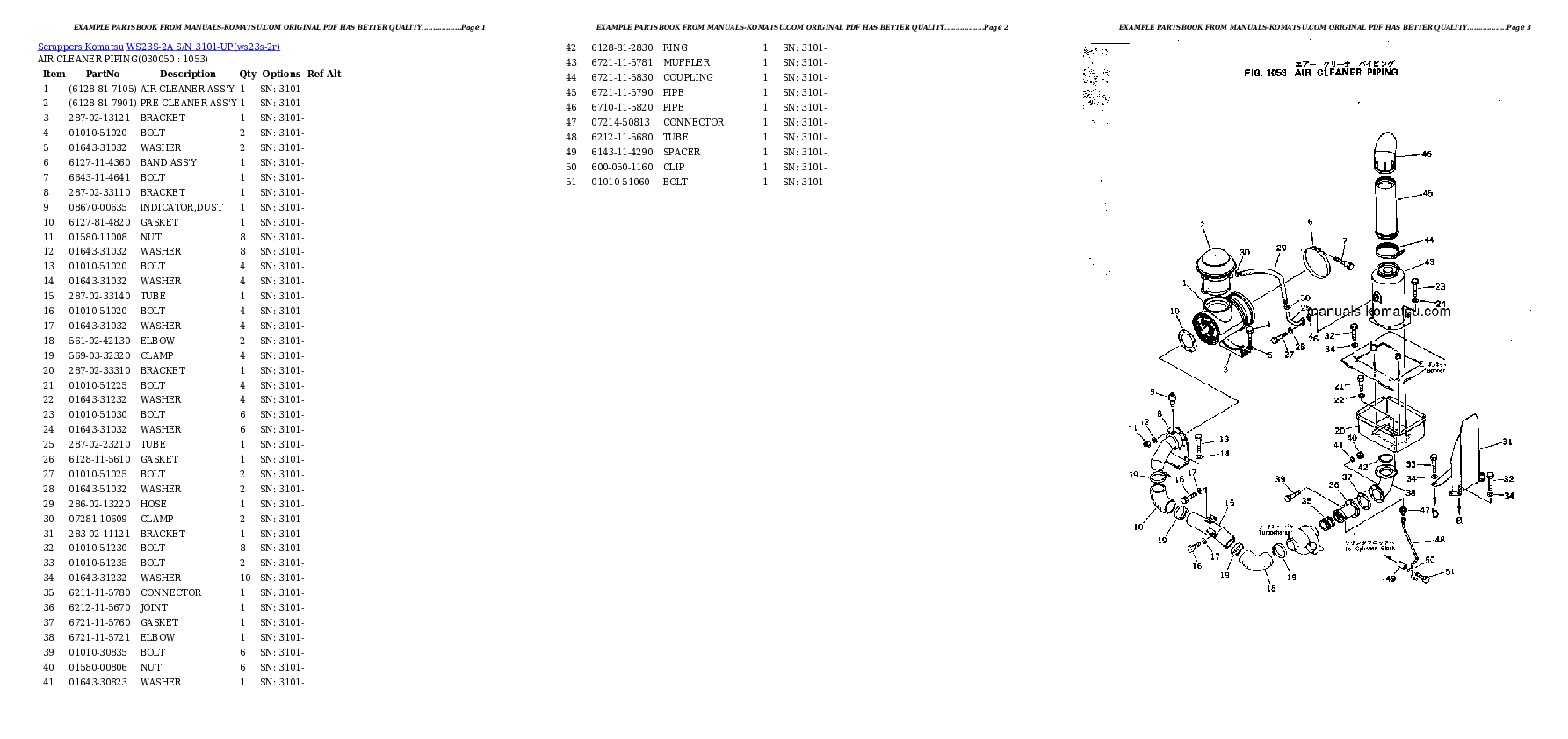 Protected: WS23S-2A S/N 3101-UP Partsbook