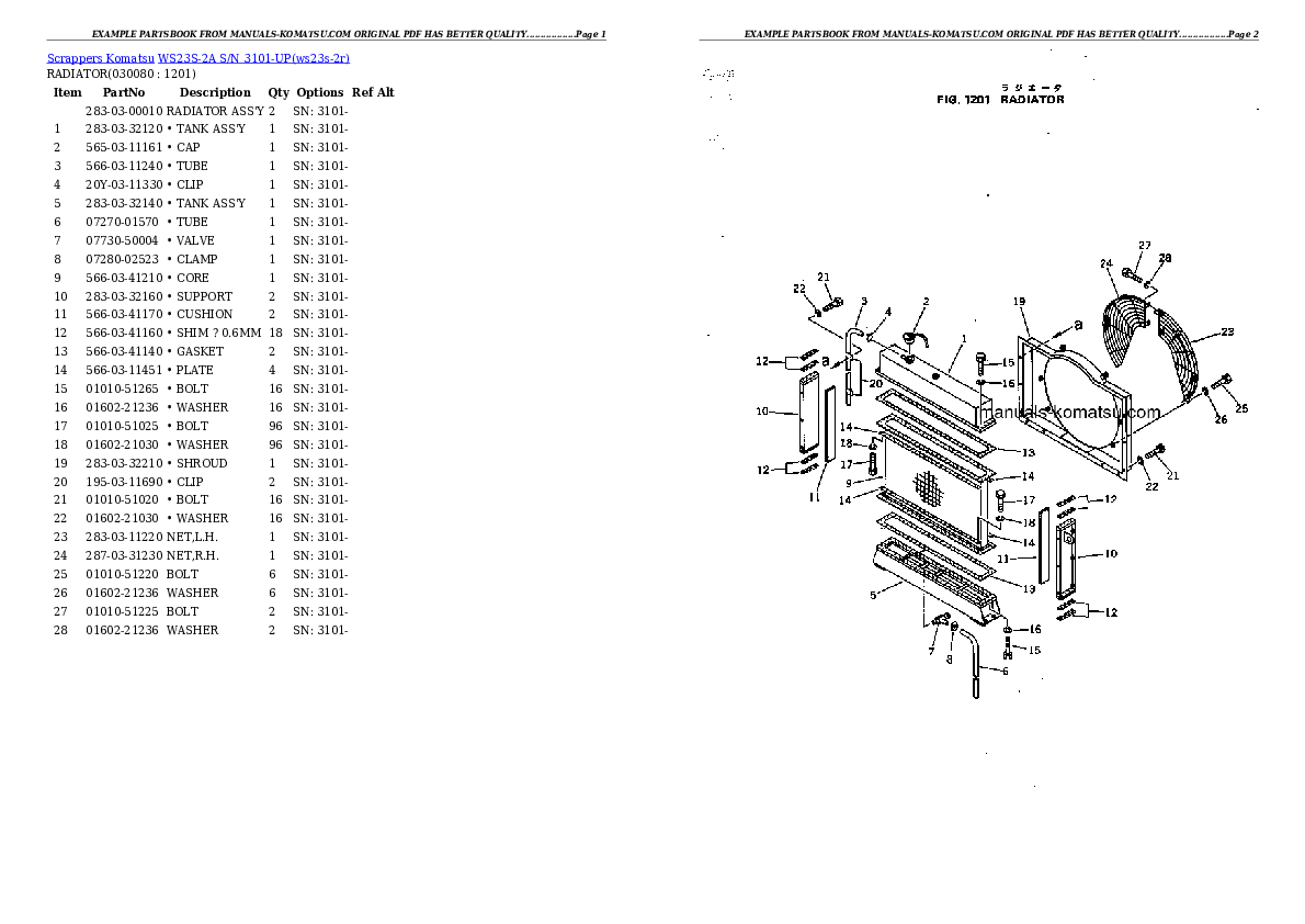 Protected: WS23S-2A S/N 3101-UP Partsbook