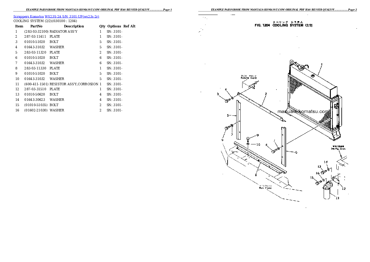 Protected: WS23S-2A S/N 3101-UP Partsbook