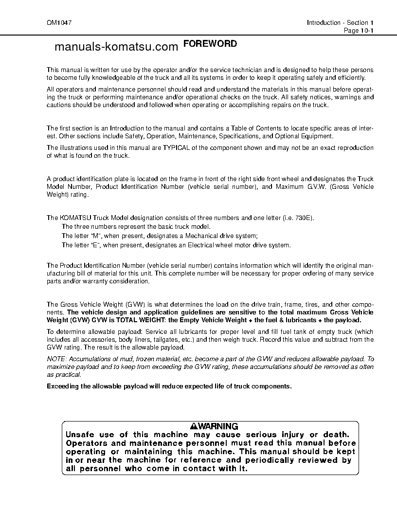 Protected: 730E(USA) S/N A30312-UP Operation manual (English)