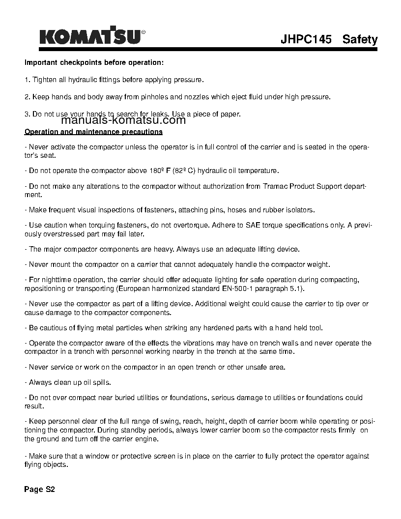 Protected: JHPC145(USA) S/N ALL Operation manual (English)