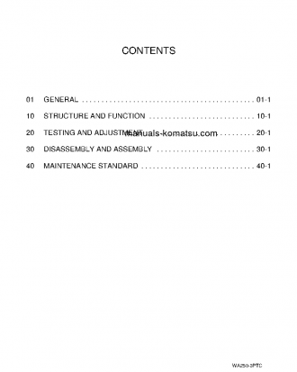 WA250PT-3(JPN) S/N A75001-UP Shop (repair) manual (English)