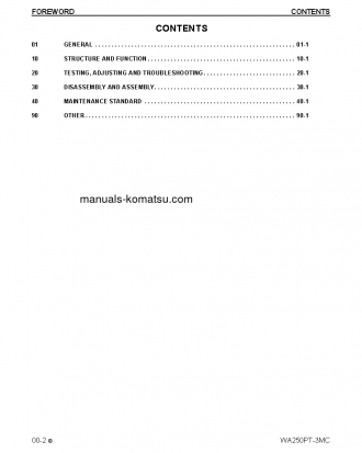 WA250PT-3(USA)-MC S/N A78001-UP Shop (repair) manual (English)