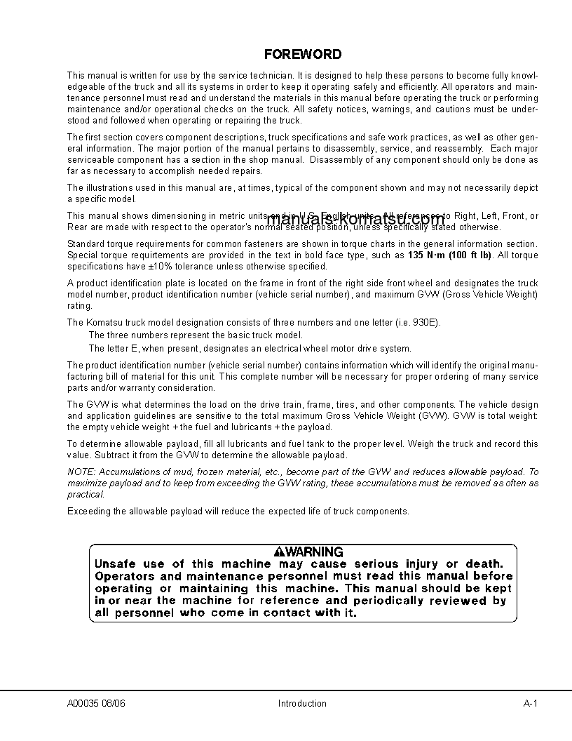 Protected: 730E(USA) S/N A30552-A30580 Shop (repair) manual (English)