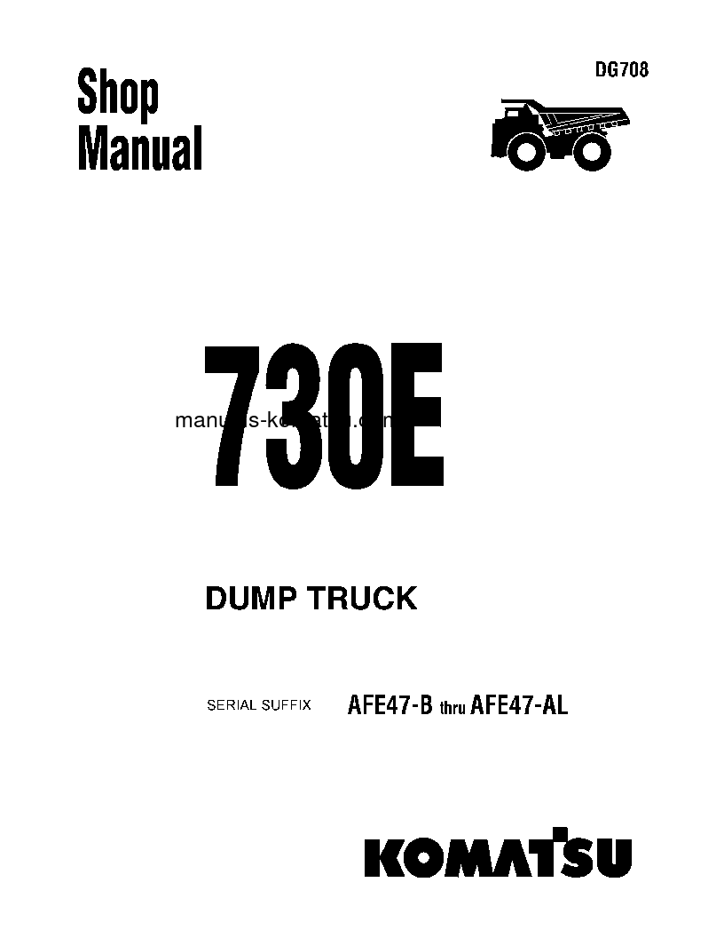 730E(USA) S/N AFE47-B-AFE47-AL Shop (repair) manual (English)