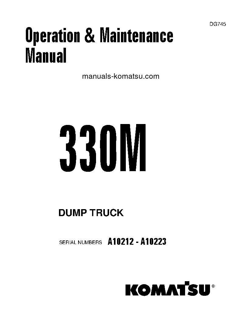 330M(USA)-SA12V140Z-1 ENG S/N A10212-A10223 Operation manual (English)