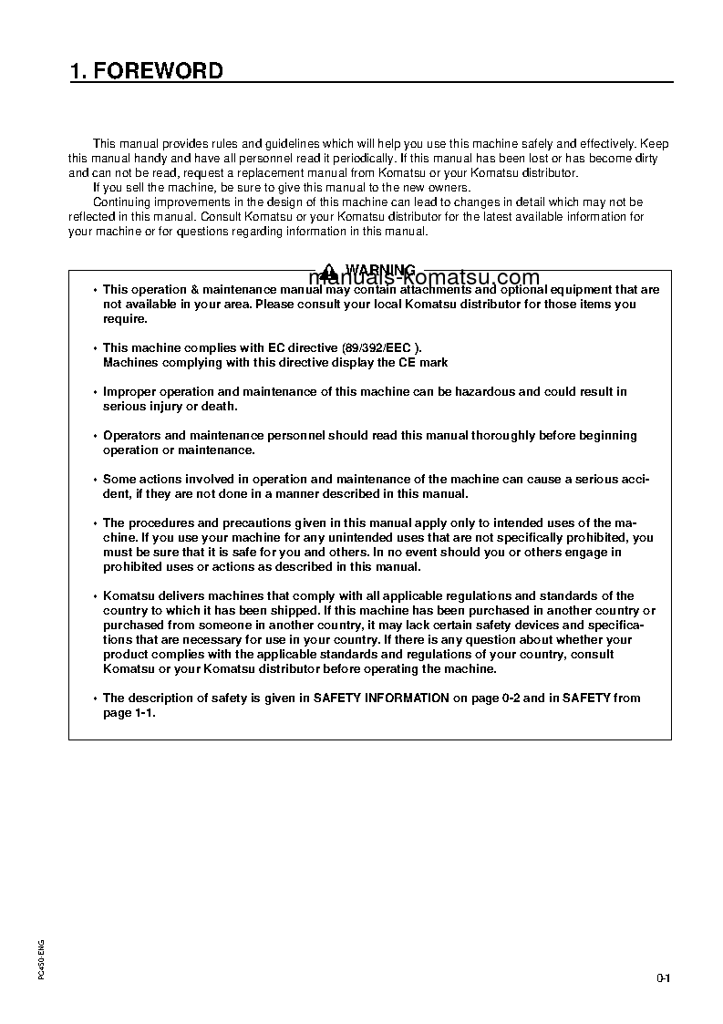 Protected: PC450LC-6(GBR)-K S/N 12144-UP Operation manual (English)