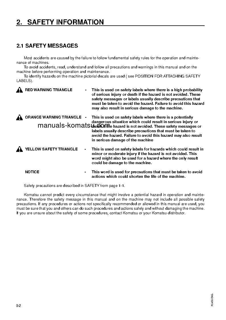 Protected: PC450LC-6(GBR)-K S/N 12144-UP Operation manual (English)