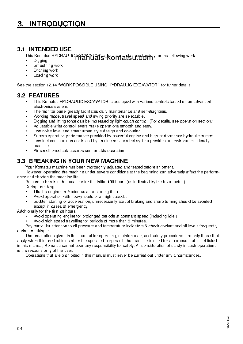 Protected: PC450LC-6(GBR)-K S/N 12144-UP Operation manual (English)