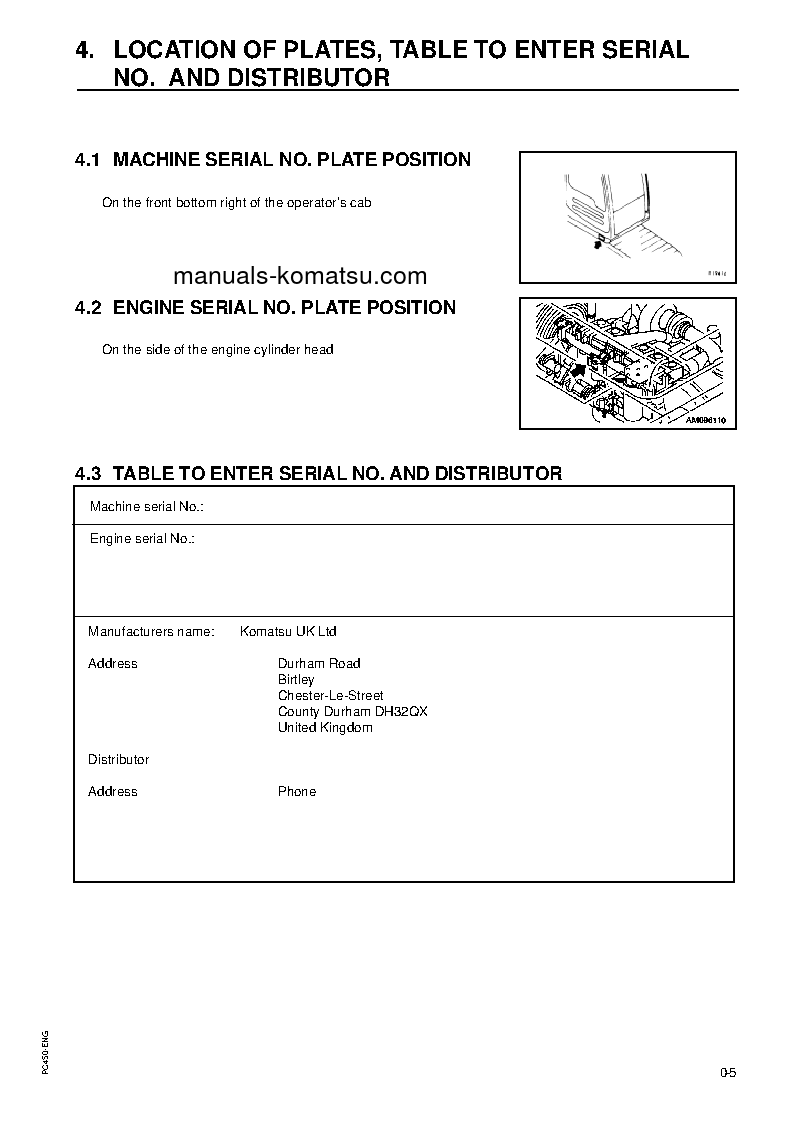 Protected: PC450LC-6(GBR)-K S/N 12144-UP Operation manual (English)
