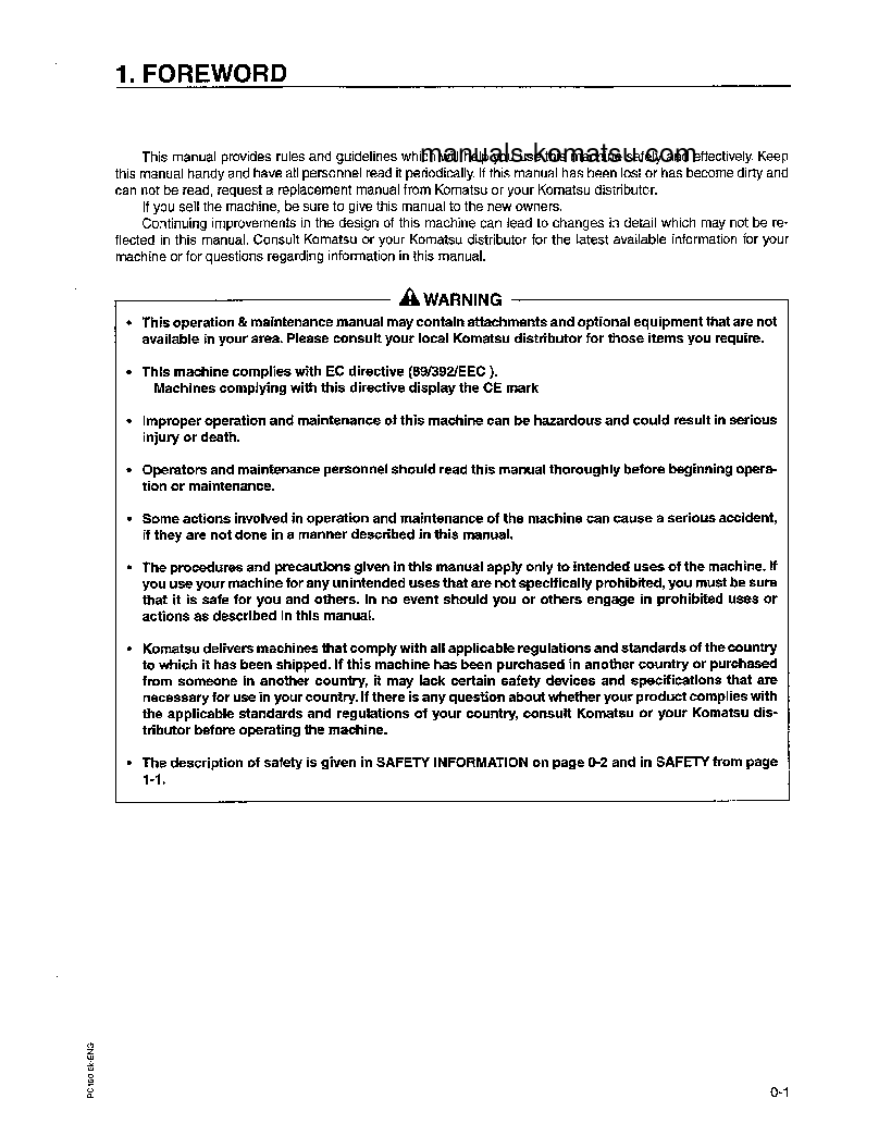 Protected: PC150LC-6(GBR)-K S/N K30001-K32000 Operation manual (English)