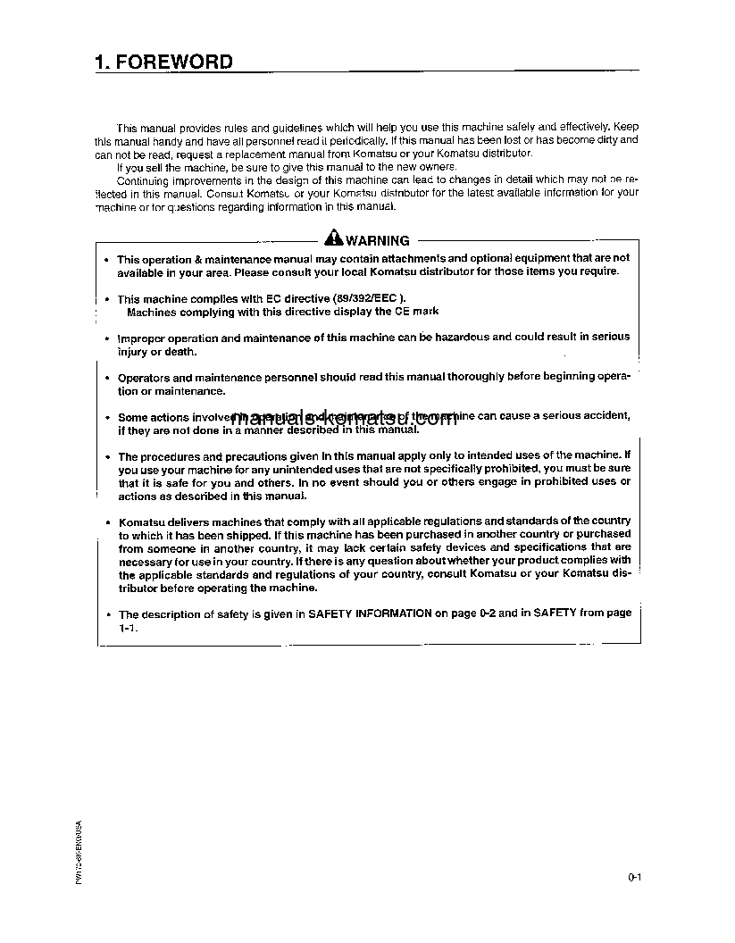 Protected: PW170ES-6(GBR)-K S/N K30001-K32000 Operation manual (English)