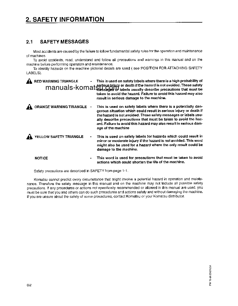 Protected: PW170ES-6(GBR)-K S/N K30001-K32000 Operation manual (English)