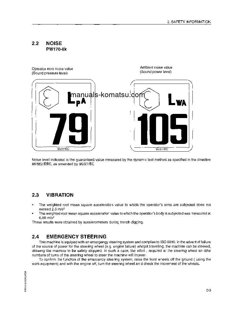 Protected: PW170ES-6(GBR)-K S/N K30001-K32000 Operation manual (English)