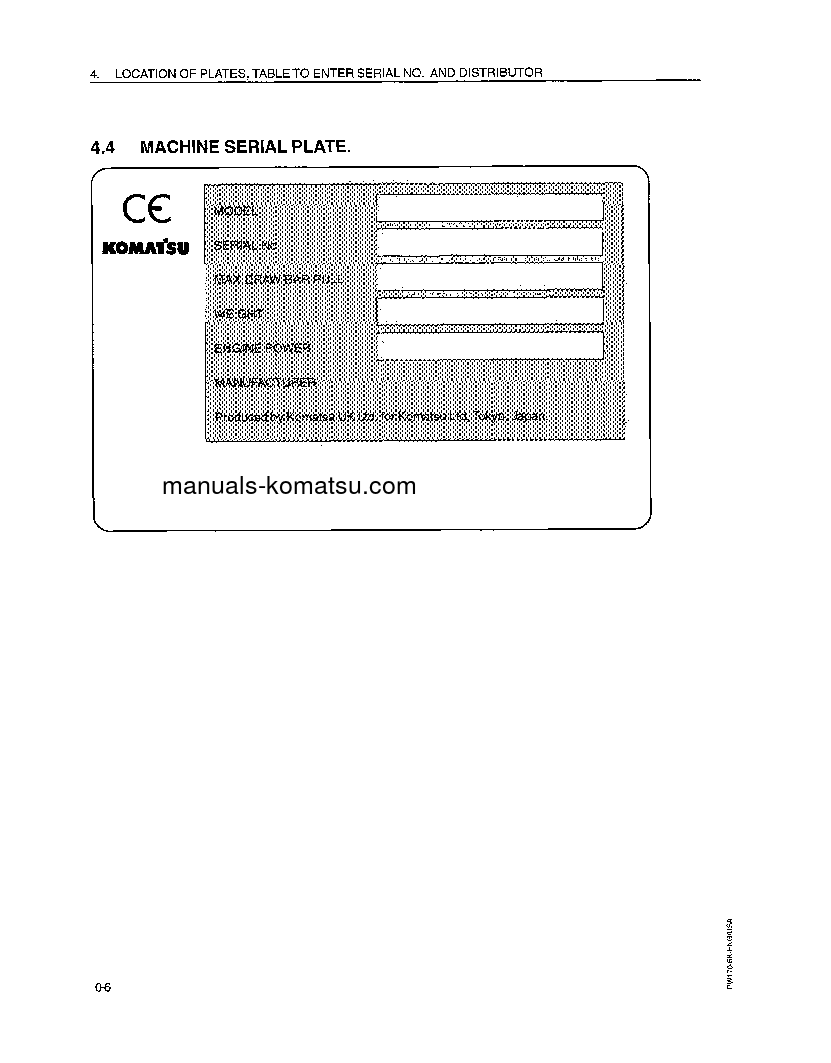 Protected: PW170ES-6(GBR)-K S/N K30001-K32000 Operation manual (English)