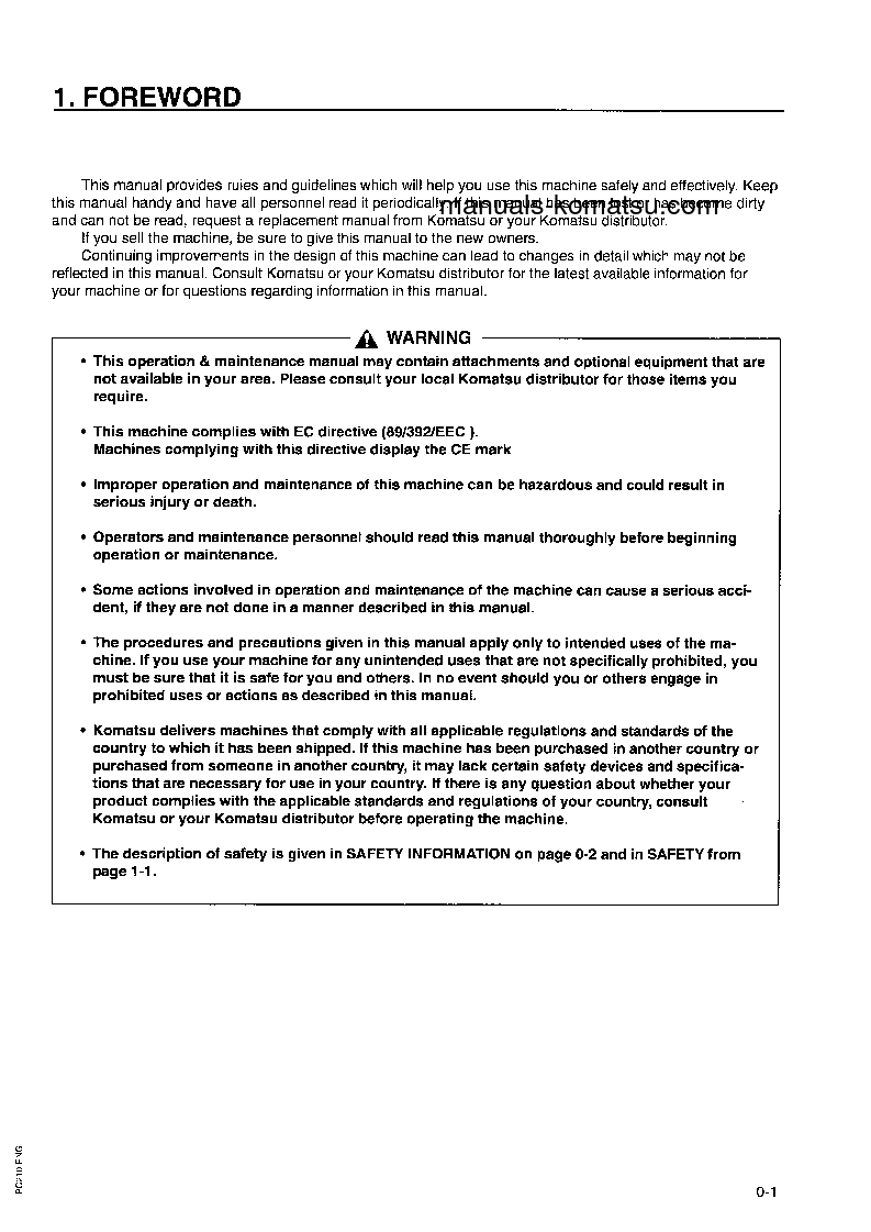 Protected: PC240LC-6(GBR)-K S/N K30001-K32000 Operation manual (English)