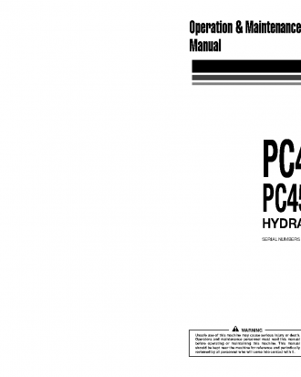 PC450LC-6(GBR)-K S/N K30001-UP Operation manual (English)
