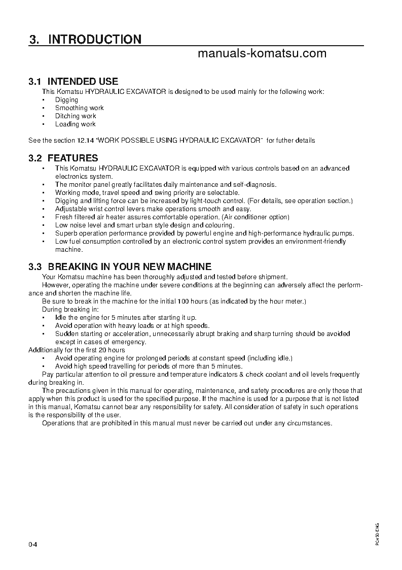 Protected: PC450LC-6(GBR)-K S/N K30001-UP Operation manual (English)