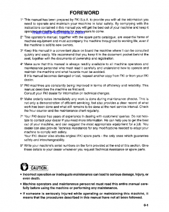 PC95-1(ITA) S/N R01617-R05144 Operation manual (English)