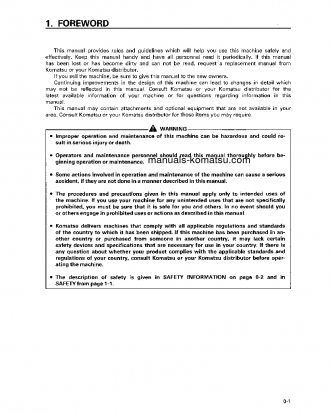 D65PX-12(JPN) S/N 60001-60914 Operation manual (English)