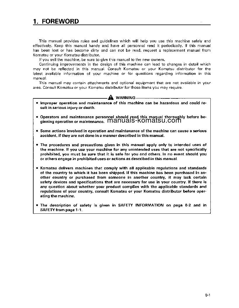 Protected: D65EX-12(JPN) S/N 60001-60941 Operation manual (English)