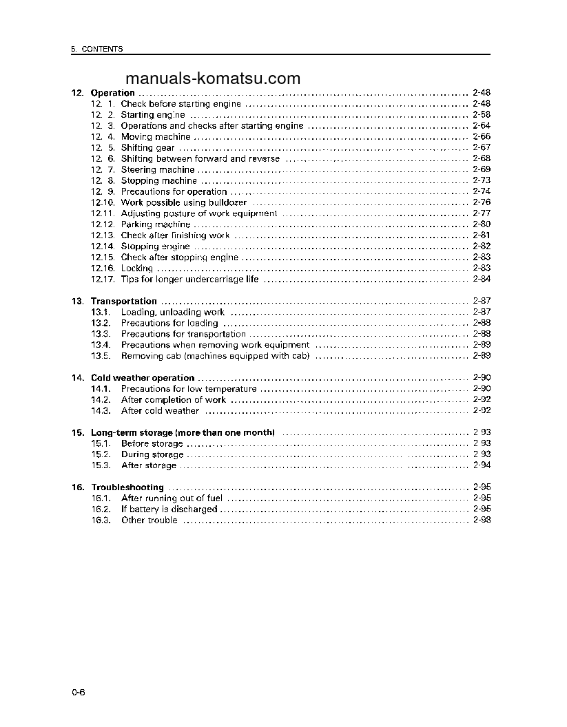 Protected: D65EX-12(JPN) S/N 60001-60941 Operation manual (English)