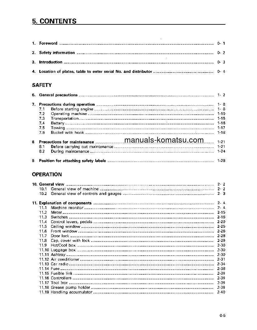Protected: PC220-6(JPN) S/N 50001-53561 Operation manual (English)