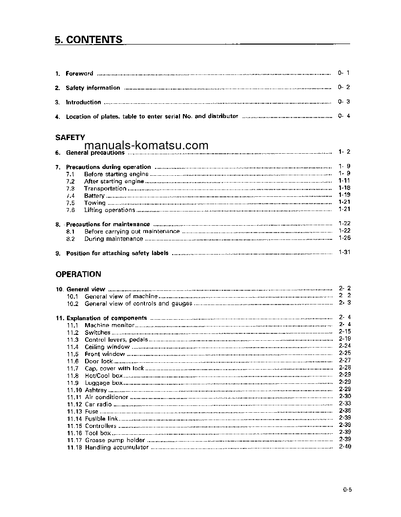 Protected: PC220-6(JPN) S/N 52852-53525 Operation manual (English)