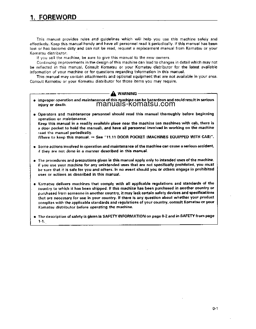 Protected: D65E-12(JPN) S/N J10001-UP Operation manual (English)