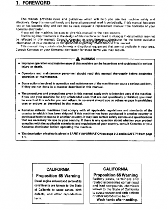 WD600-1(JPN)--50C DEGREE S/N 10169-UP Operation manual (English)