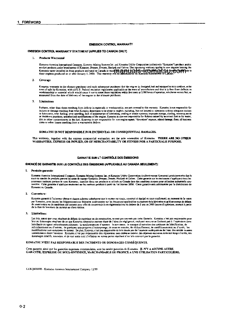 Protected: WD600-1(JPN)–50C DEGREE S/N 10169-UP Operation manual (English)