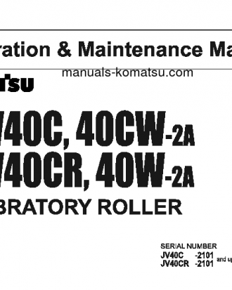 JV40W-2(JPN) S/N 2101-UP Operation manual (English)