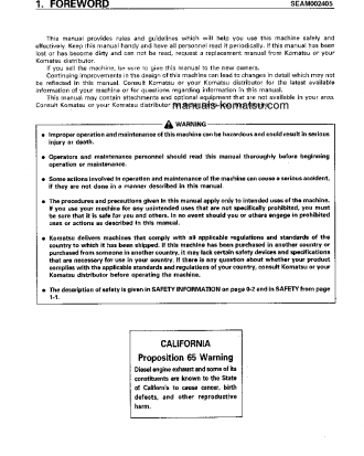 PC220-6(JPN) S/N 52000-52851 Operation manual (English)