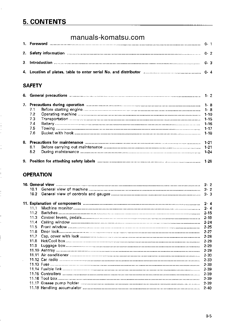 Protected: PC220-6(JPN) S/N 52000-52851 Operation manual (English)