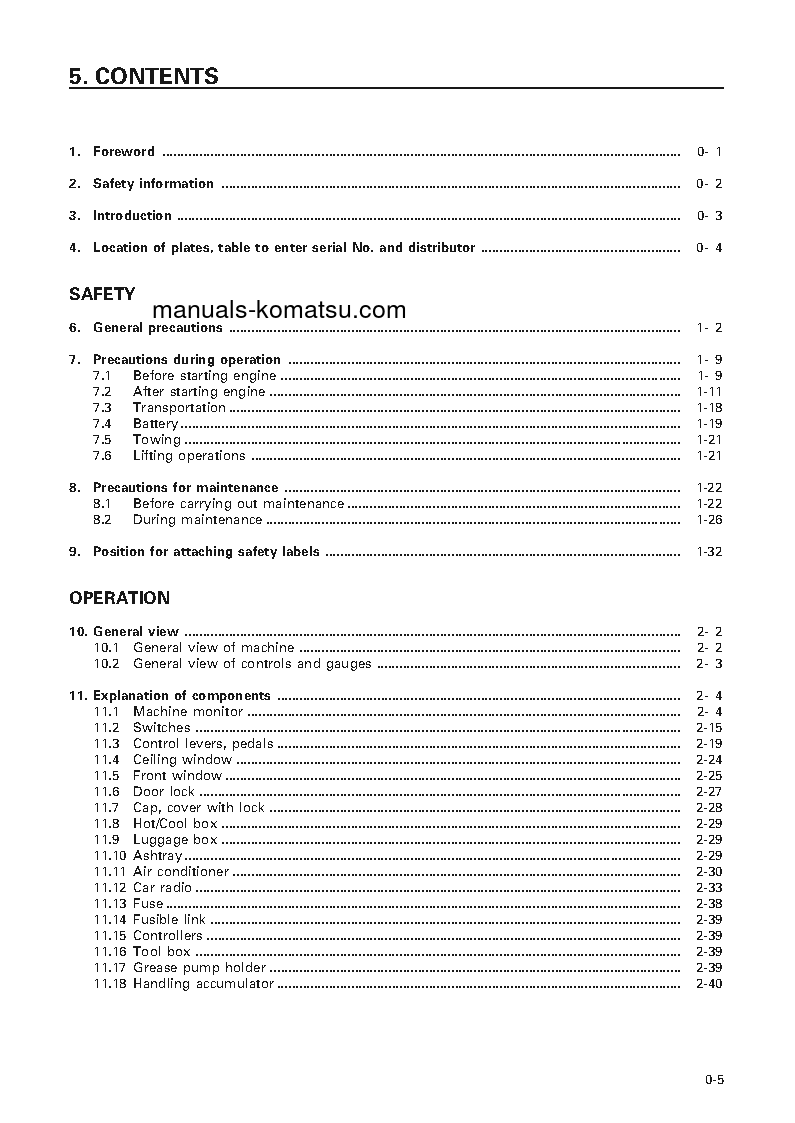 Protected: PC220-6(JPN) S/N 53526-53561 Operation manual (English)