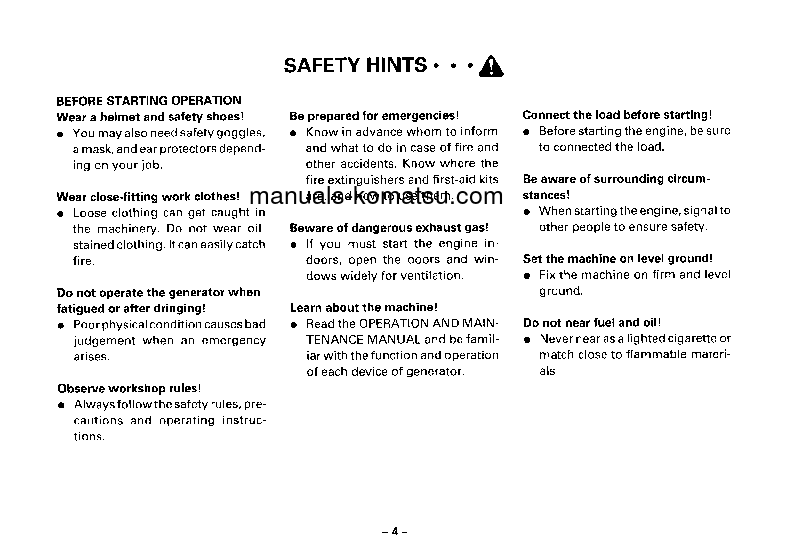 Protected: EG220L-2(JPN) S/N 20001-UP Operation manual (English)