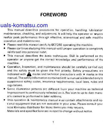 EG300L-5(JPN) S/N 20001-UP Operation manual (English)
