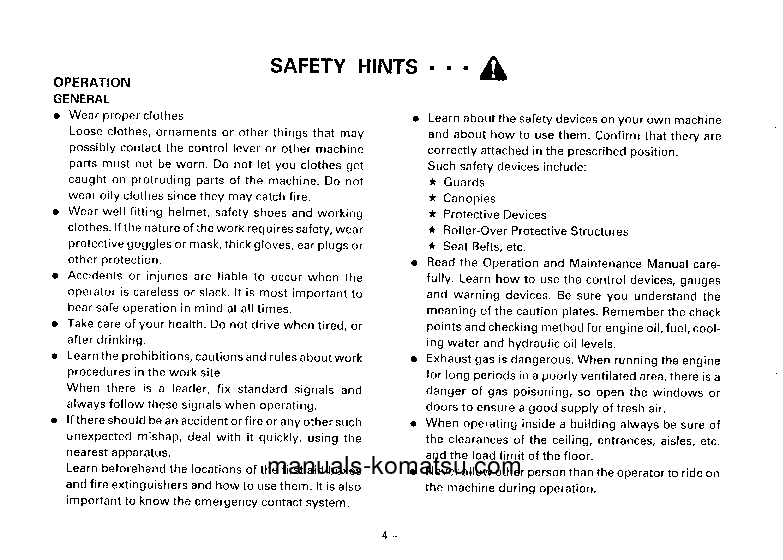 Protected: D41E-5(JPN) S/N 10228-UP Operation manual (English)