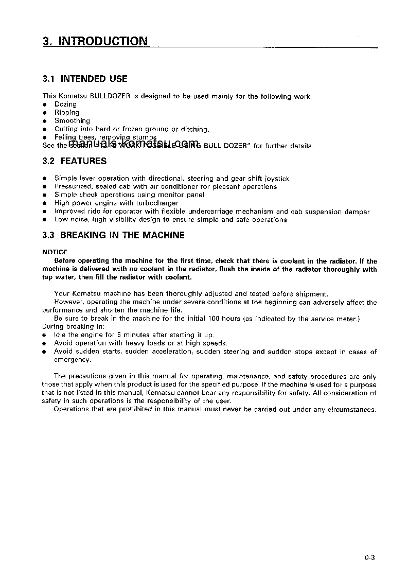 Protected: D155A-3(JPN) S/N 60001-61047 Operation manual (English)