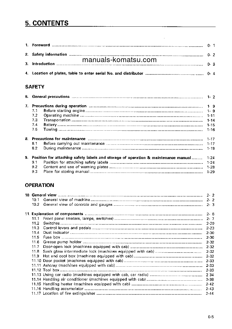 Protected: D155A-3(JPN) S/N 60001-61047 Operation manual (English)