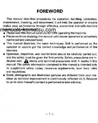 D31PL-18(JPN) S/N 40001-40518 Operation manual (English)