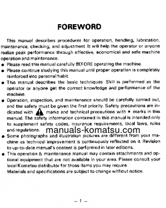 D31P-18(JPN) S/N 40529-UP Operation manual (English)