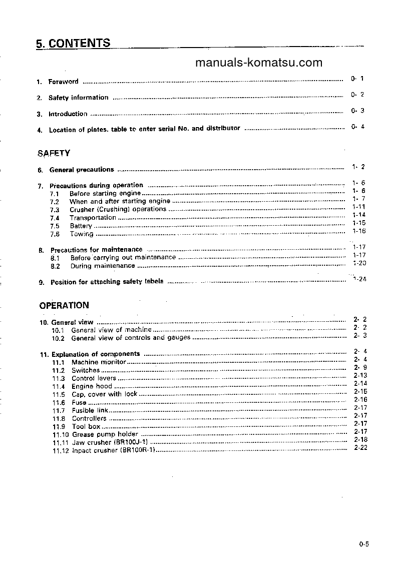 Protected: BR100R-1(JPN) S/N 1002-UP Operation manual (English)